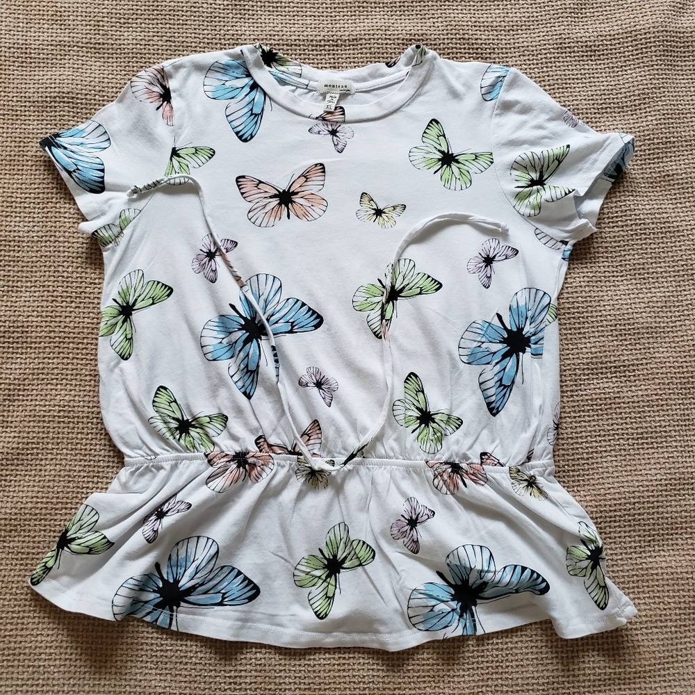 Monteau Butterfly Multiple Color Top Girls XL